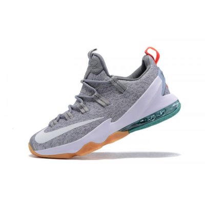 Nike Erkek Lebron 13 Low Gri / Açık Kırmızı Basketbol Ayakkabısı Türkiye - JYOT8N6K